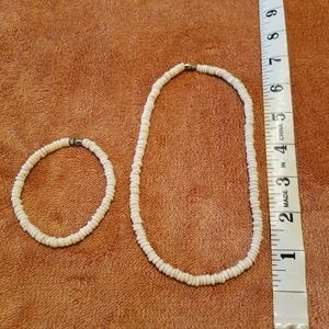 Puka-Shell Necklace & Bracelet